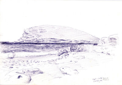 cala comte dibujo original de ibiza en subasta