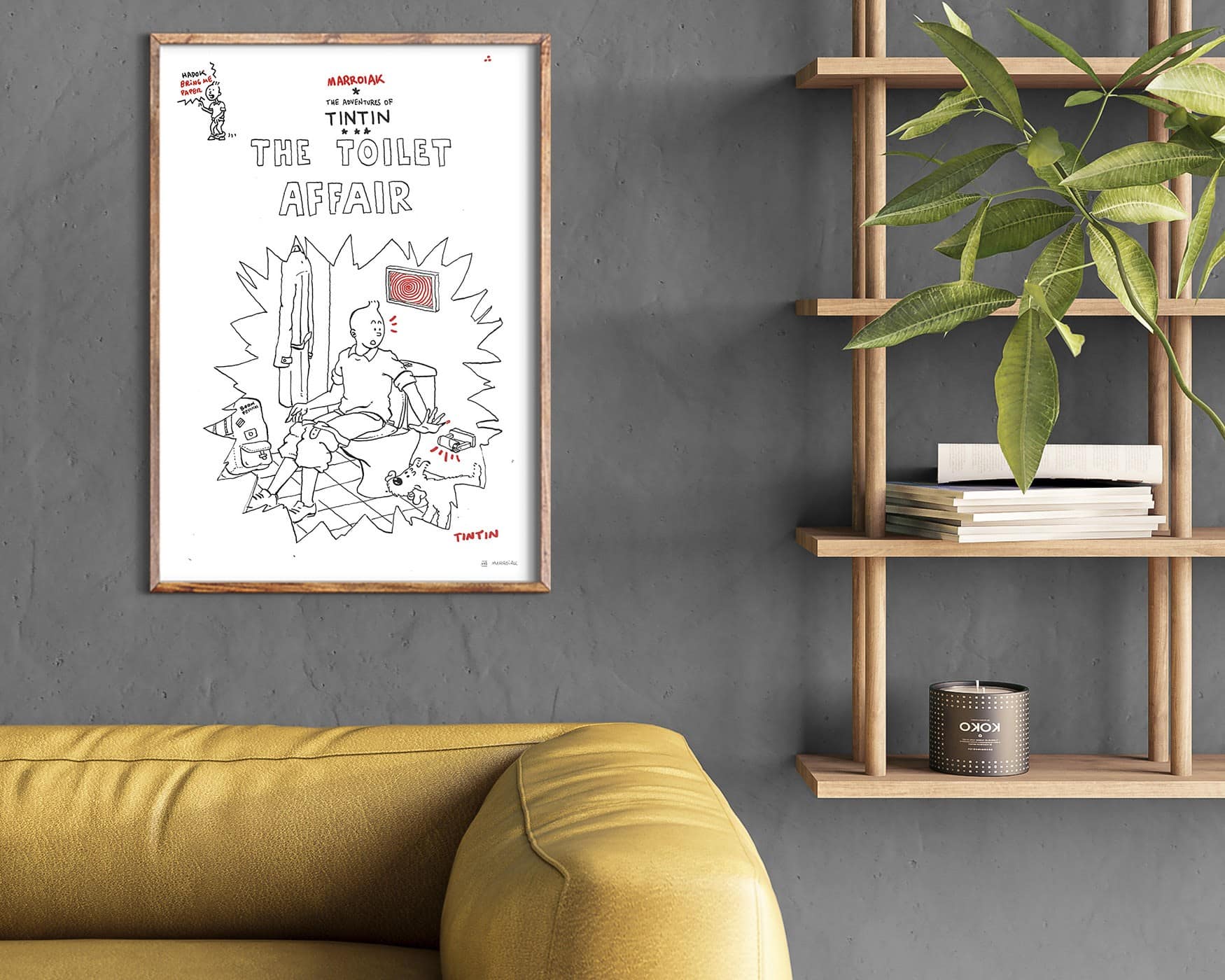 Decoration tintin sofa
