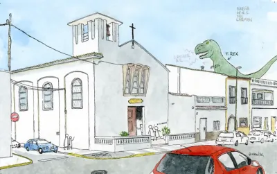Subasta dinosario dibujo platja de oliva