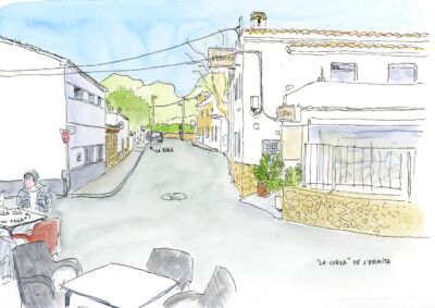 dibujo rápido del natural en Marxuquera estilo Urban Sketchers