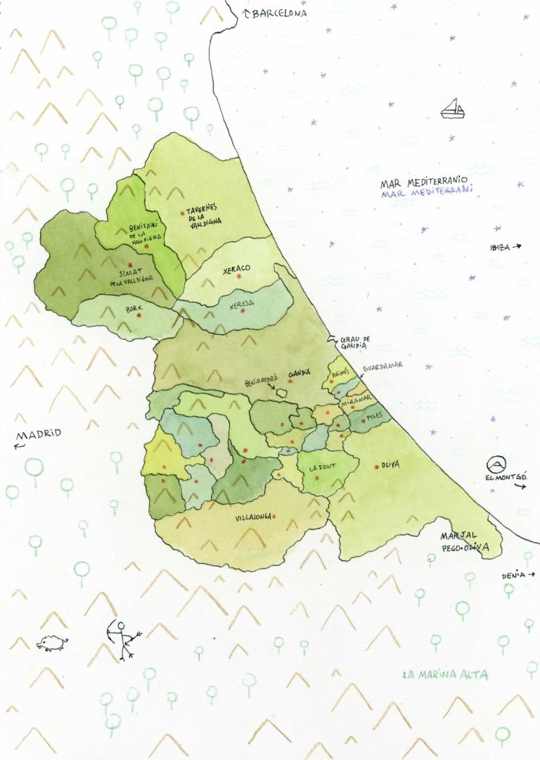 mapa la safor ilustrado original