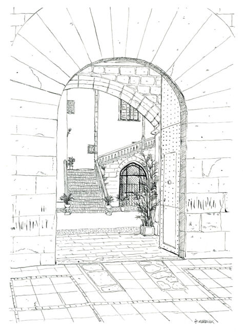 original ducal door drawing gandia